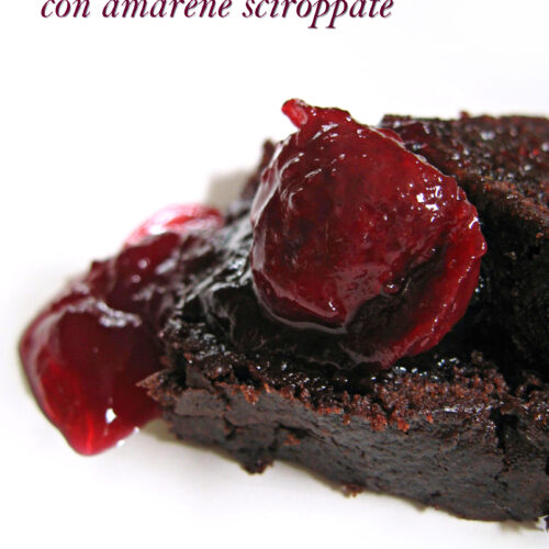 pavè al cacao con amarene sciroppate