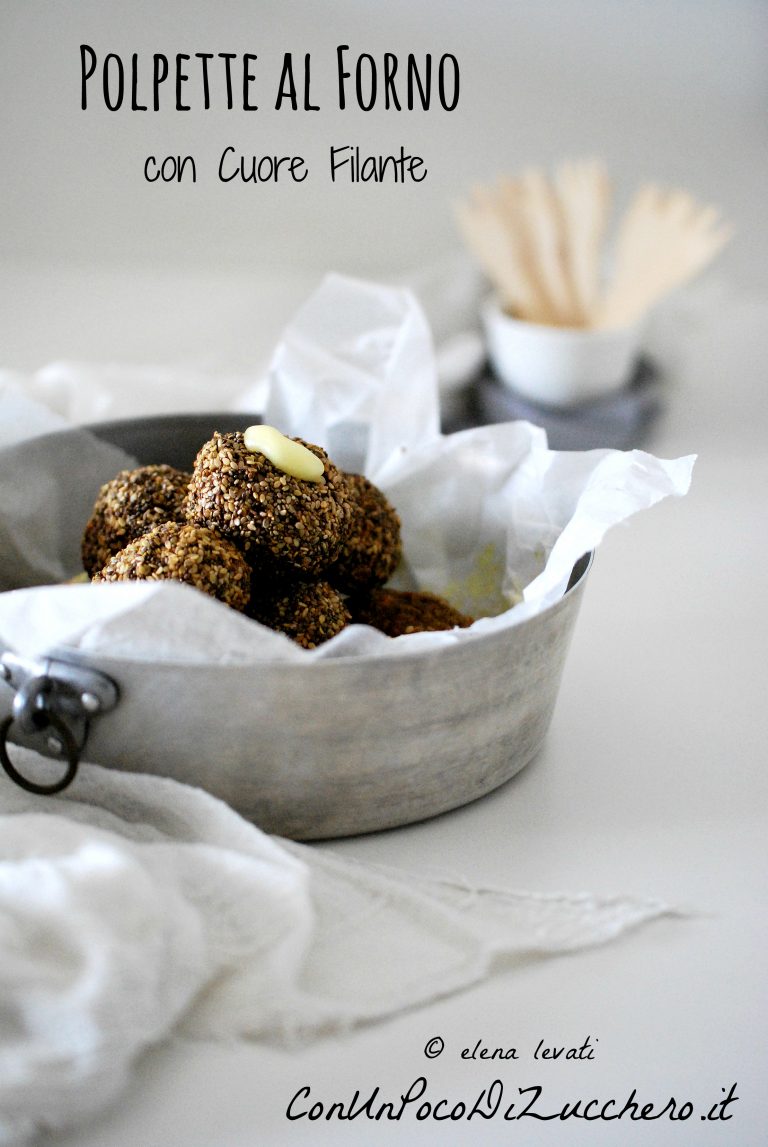 polpette al forno con cuore filante - Con Un Poco Di Zucchero