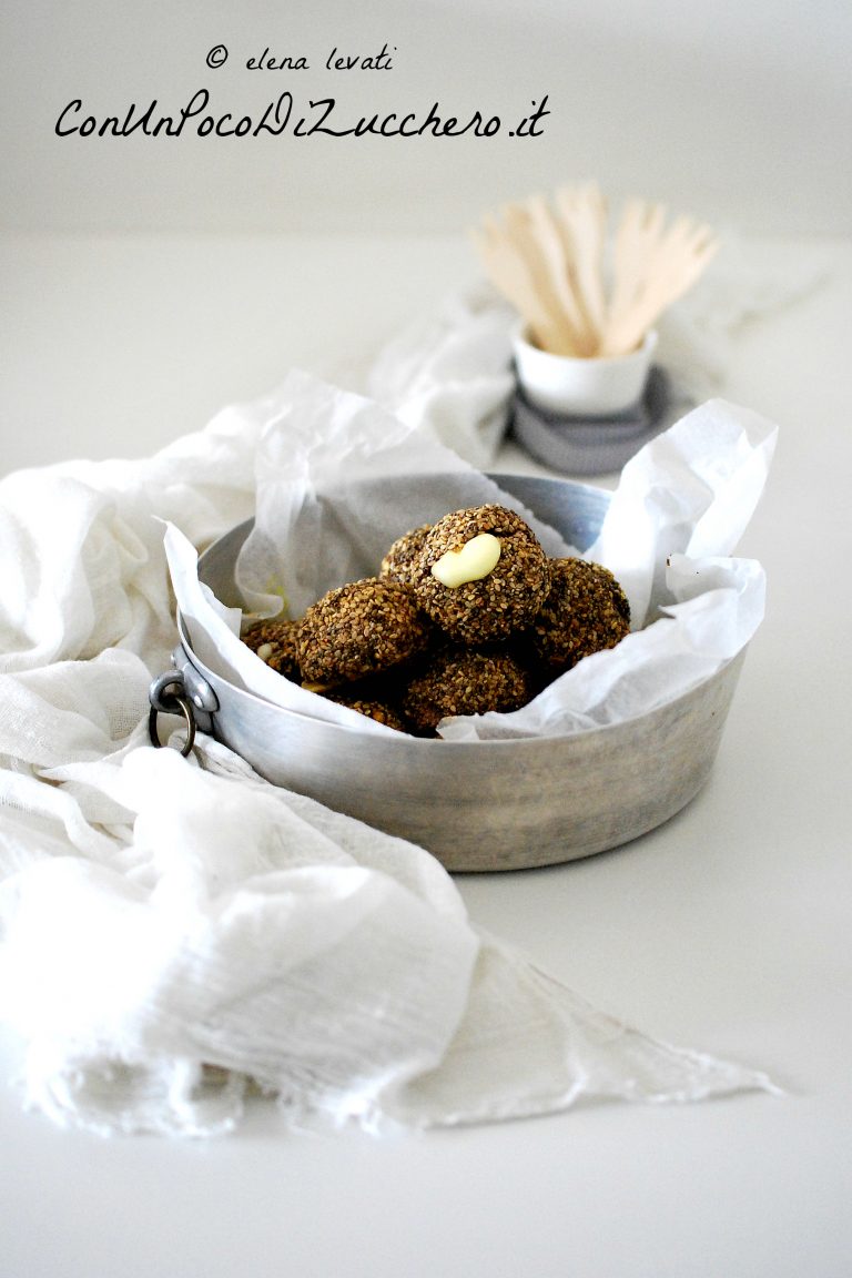 polpette al forno con cuore filante - Con Un Poco Di Zucchero