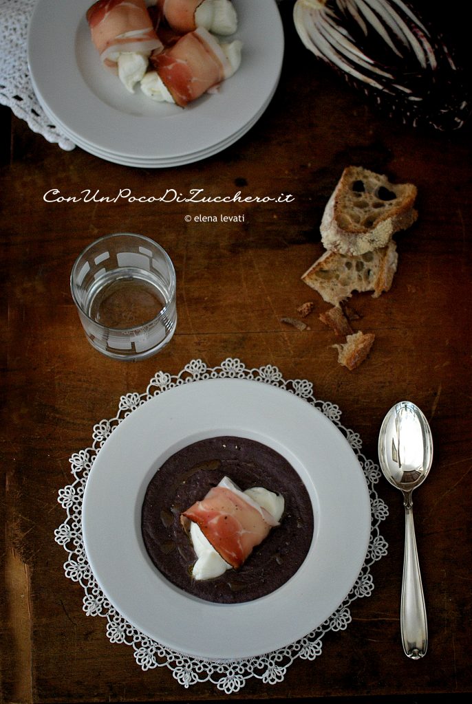 crema di radicchio e cavolo viola