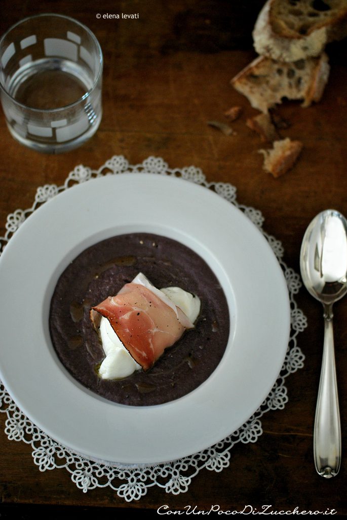 crema di radicchio e cavolo viola