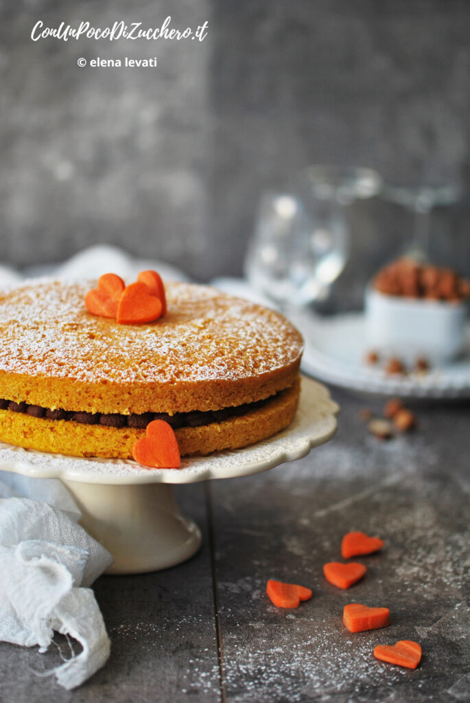 torta di carote e cioccolato