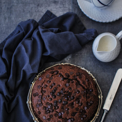 torta nera alla ricotta cocco e cioccolato