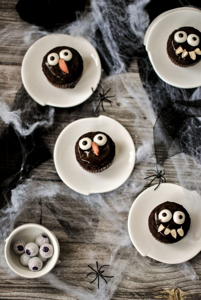 Muffin di Halloween: al cioccolato e senza zucchero