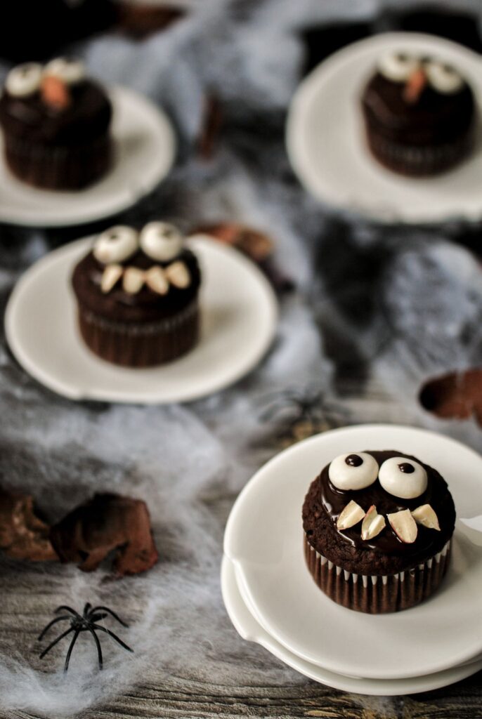 Muffin di Halloween: al cioccolato e senza zucchero